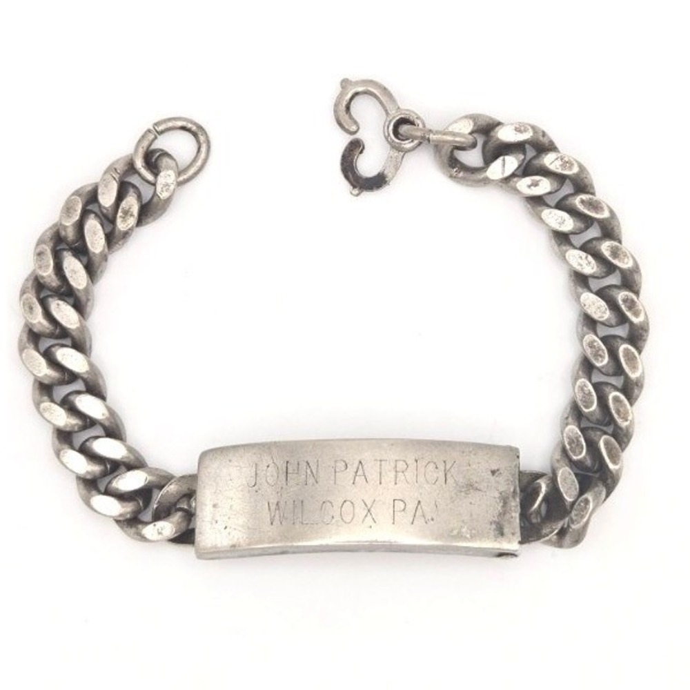 Vintage WWII Sterling ID Bracelet Ident-Book Locket Lord's Prayer St Christopher